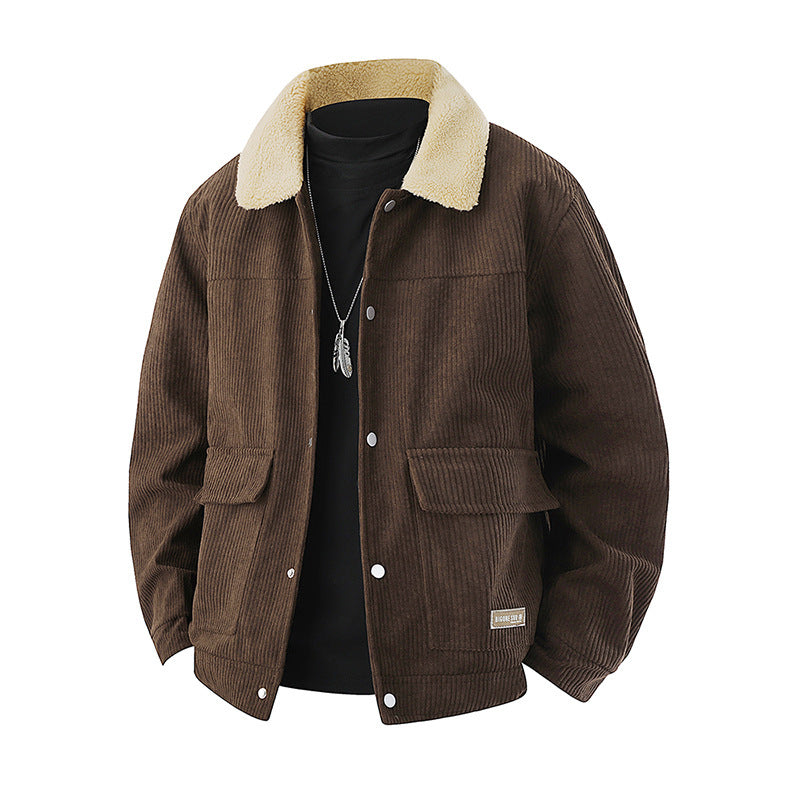 Veste de lapelle épaissie pour hommes