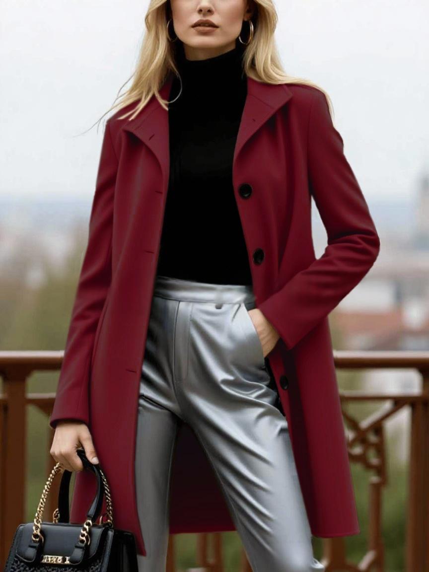 Manteau de laine pour femmes épais