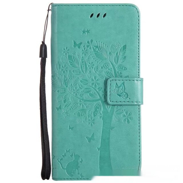 S23 Boite de téléphone mobile pour chat et arbre