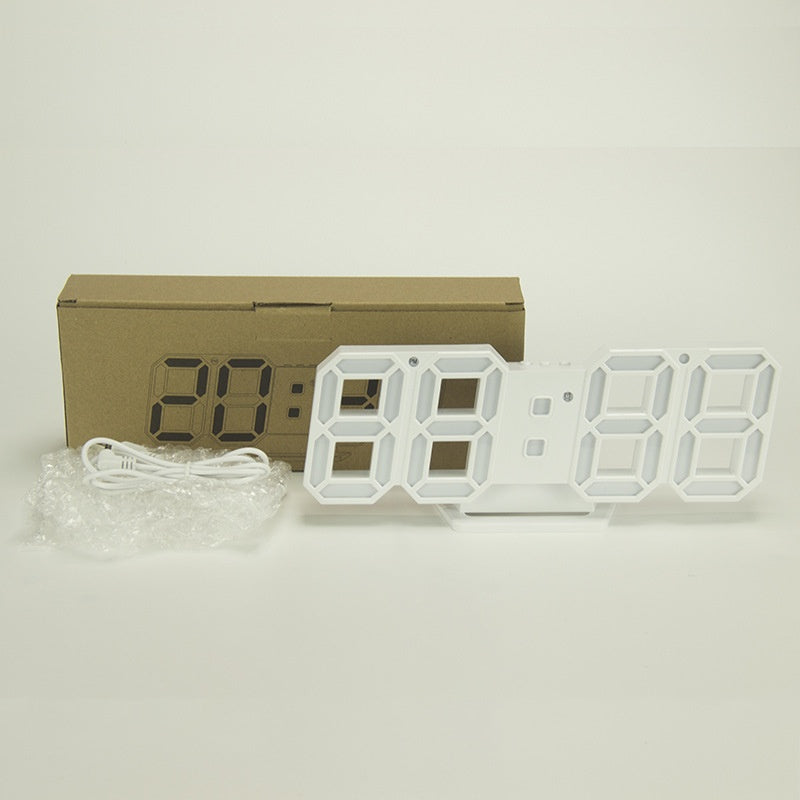 Électronique de mode créative LED Glow-in-the-dark Salon Chambre Horloge Murale