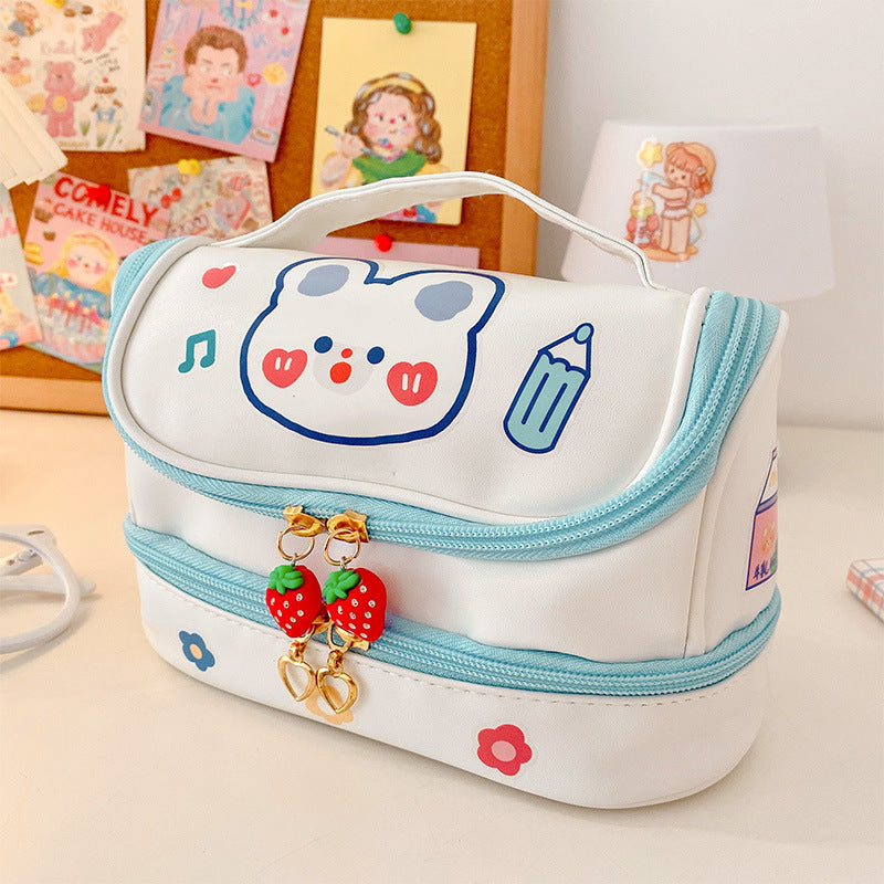 Sac à crayon multicouche pour filles avec une grande apparence et une grande capacité