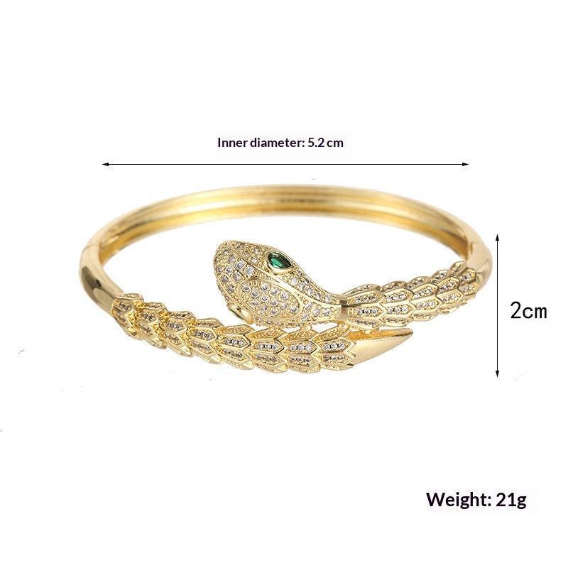 Bracelet de style serpent sur mesure pour femmes plaquées cuivre