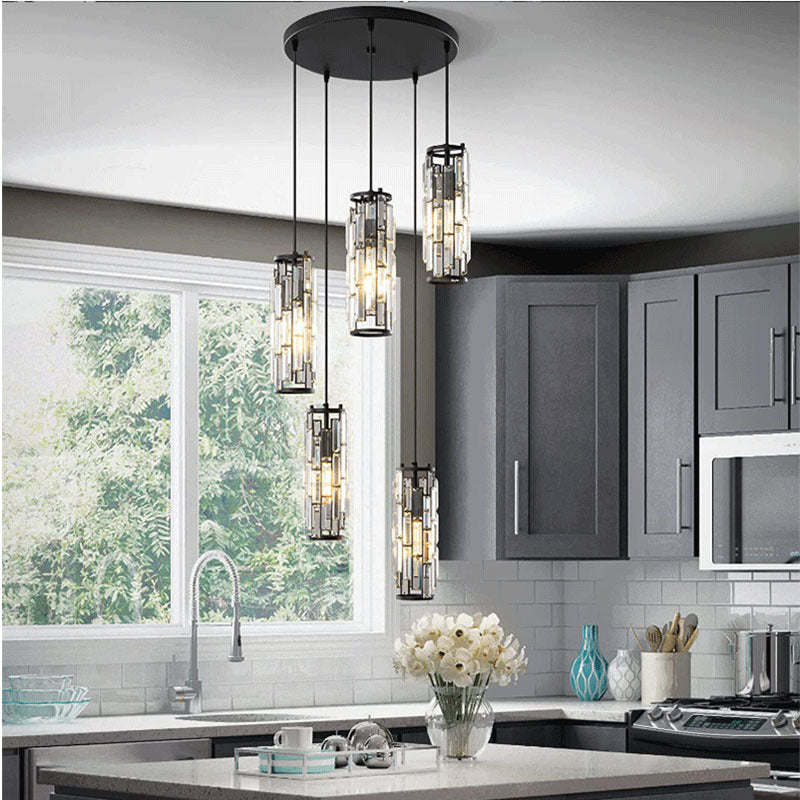 LED simple tête industriel style cristal Restaurant simple allée côté lit Petit droplight