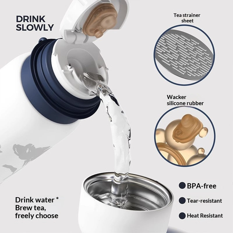 Coupe en acier inoxydable haute esthétique et bouteille d'eau thermique pour les hommes