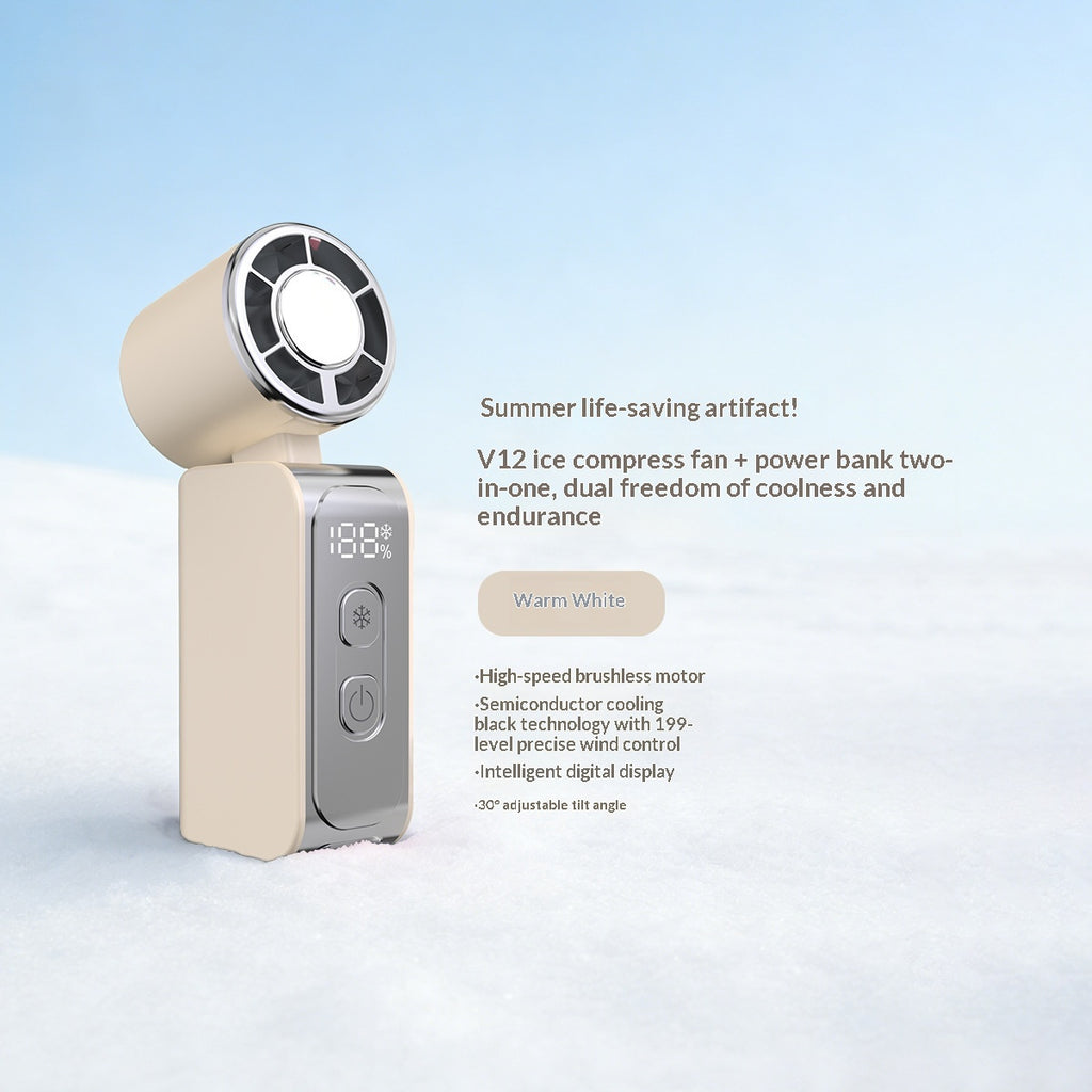 Refroidisseur à semi-conducteur à double usage Ice Pack Portable USB Powerful Fan
