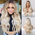 Perruque synthétique Blonde bouclée Perruque longue Coiffure
