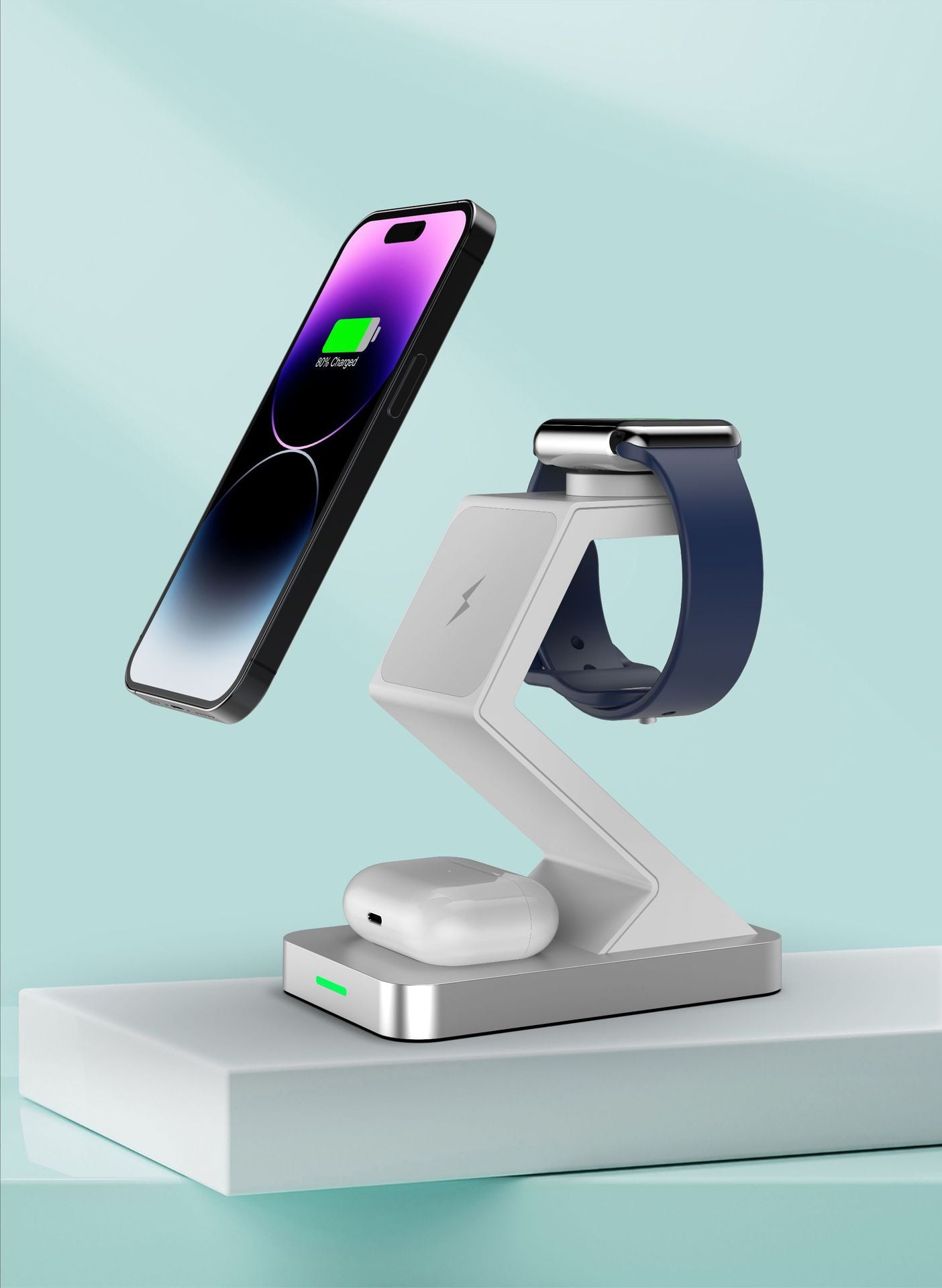 Support de téléphone de chargeur sans fil magnétique trois en un