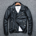 Veste en cuir de motard en cuir pur