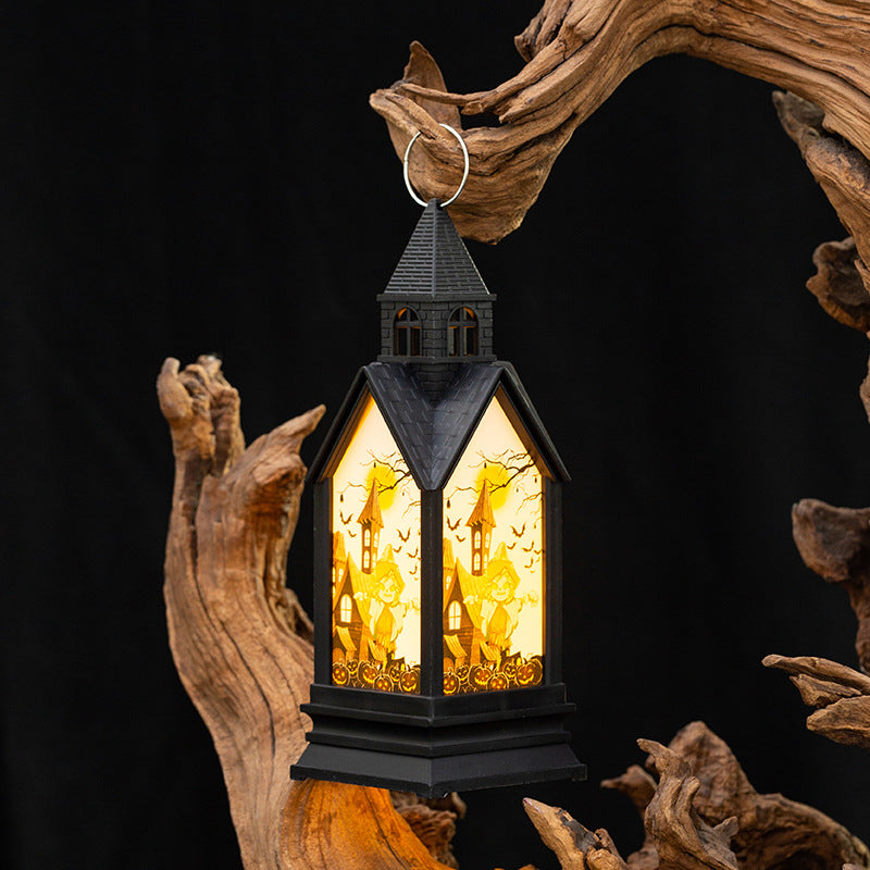 Décorations d'Halloween Light-emission Portable Pumpkin Light Atmosphere Castle Night Light