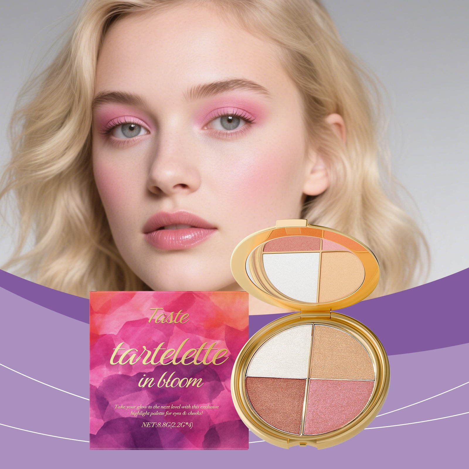 Highlighter, Eyeshadow et Blush Palette 8.8g