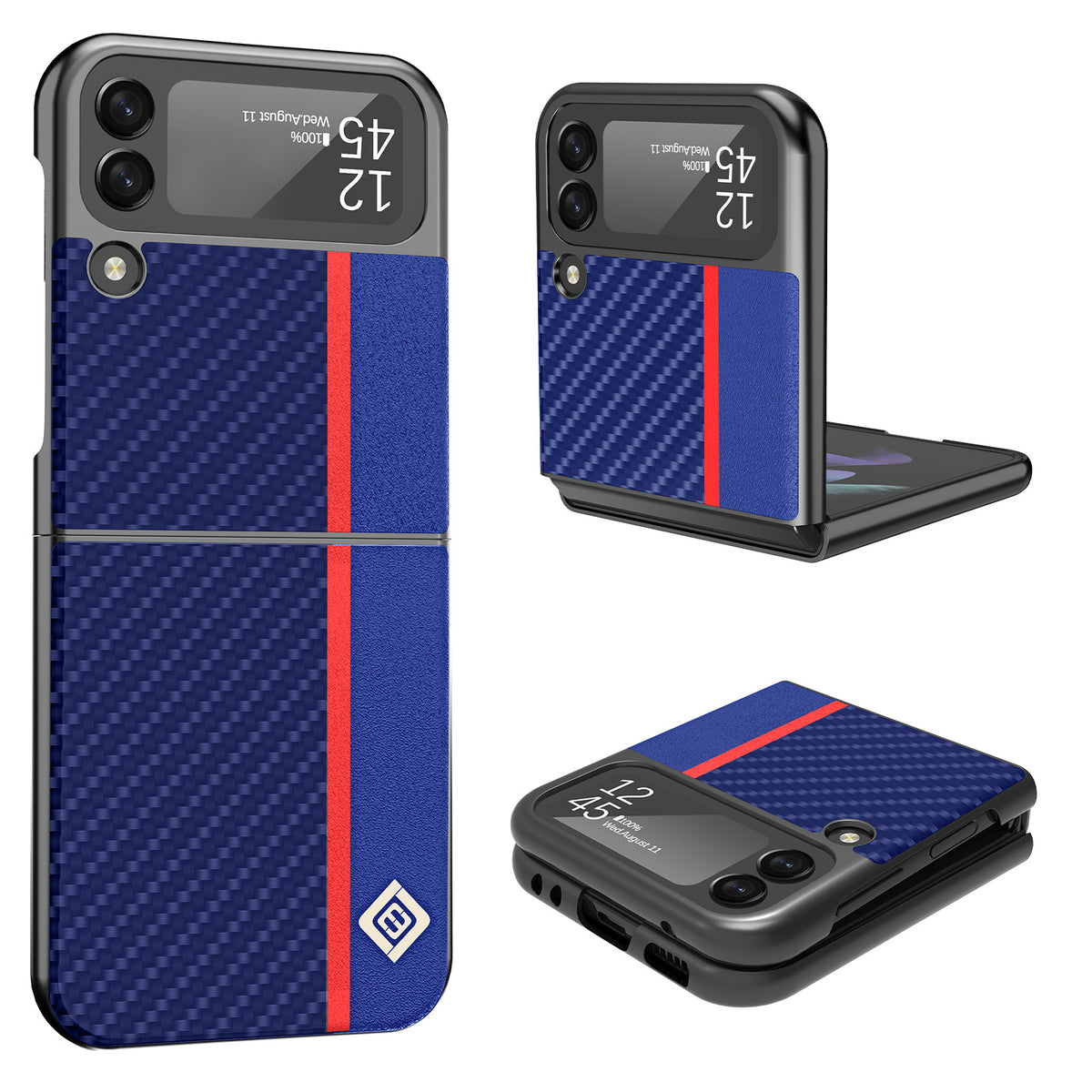 Fashion Carbon Fibre Étui téléphonique tout compris