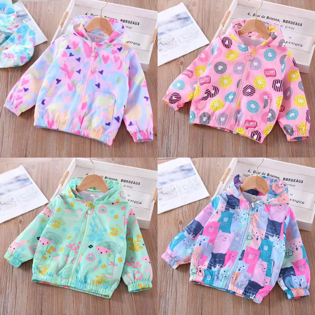 Veste de dessin animé imprimée pour filles