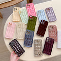 Haute qualité Wave Stripes Phone Case Solid Color Simple