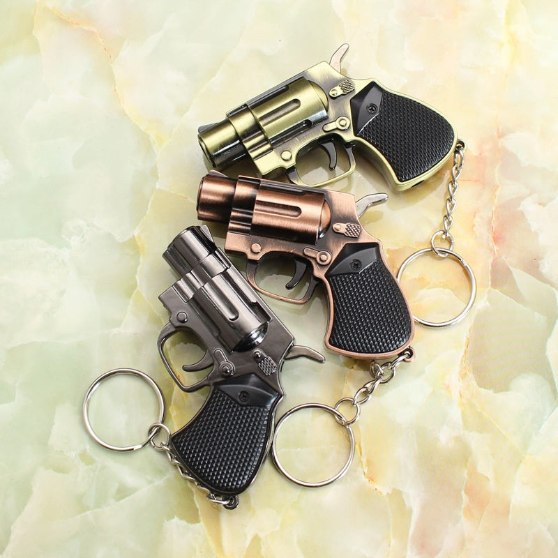 Porte-clés en métal Gaz coupe-vent Jouet Lighter