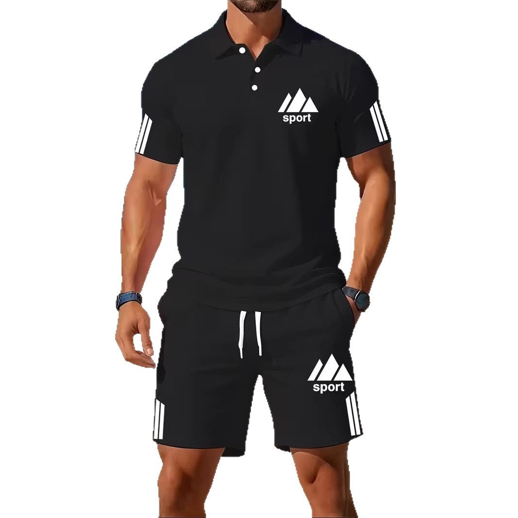 Hommes Summer Golf Polo Casual Set