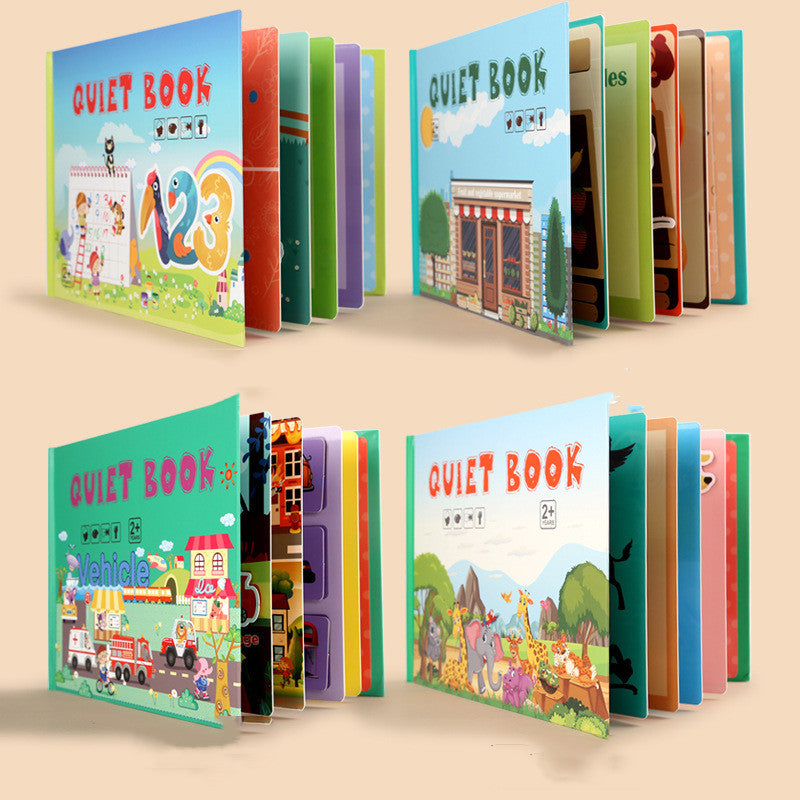 Stickers Lumières pour enfants Livre silencieux Jardin d'enfants occupé Livre fait main Matériel passé