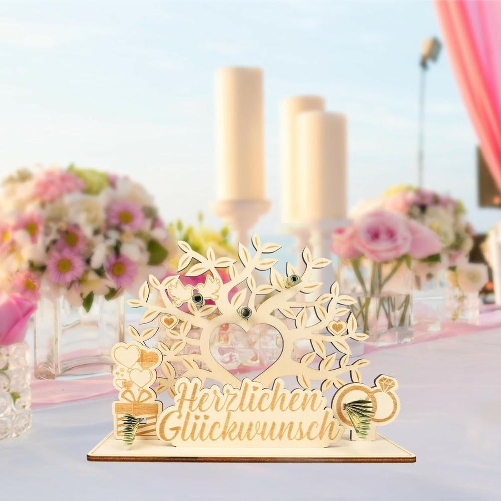 Ornements de mariage en bois