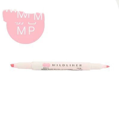 Stylo de marquage de couleur double tête élégant et doux