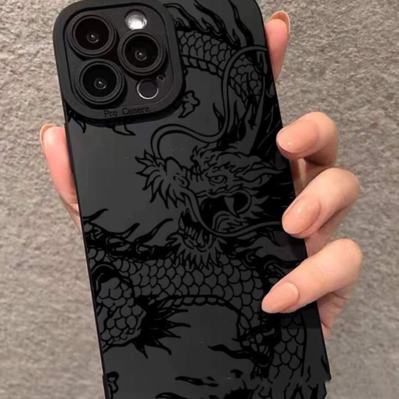 Cas de téléphone design Dragon noir créatif et polyvalent