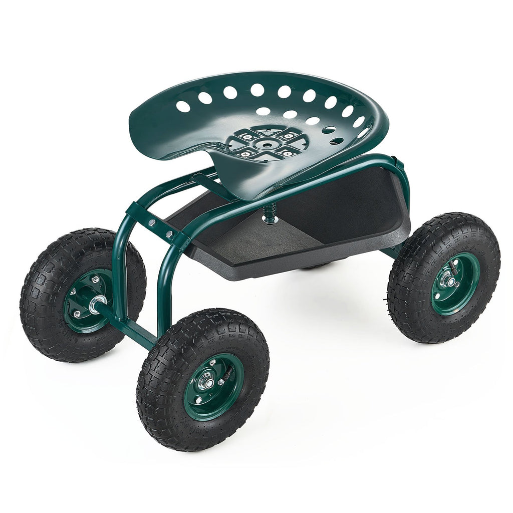 Panier de jardin roulant VEVOR avec siège pivotant