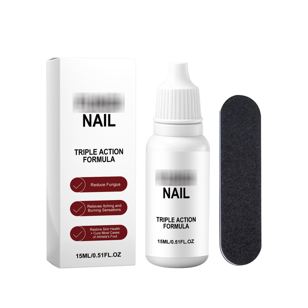 Solution de traitement nettoyante et apaisante pour les gouttes de soin des ongles