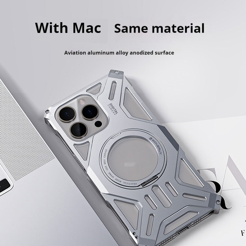 Coffret rotatif magnétique en alliage d'aluminium