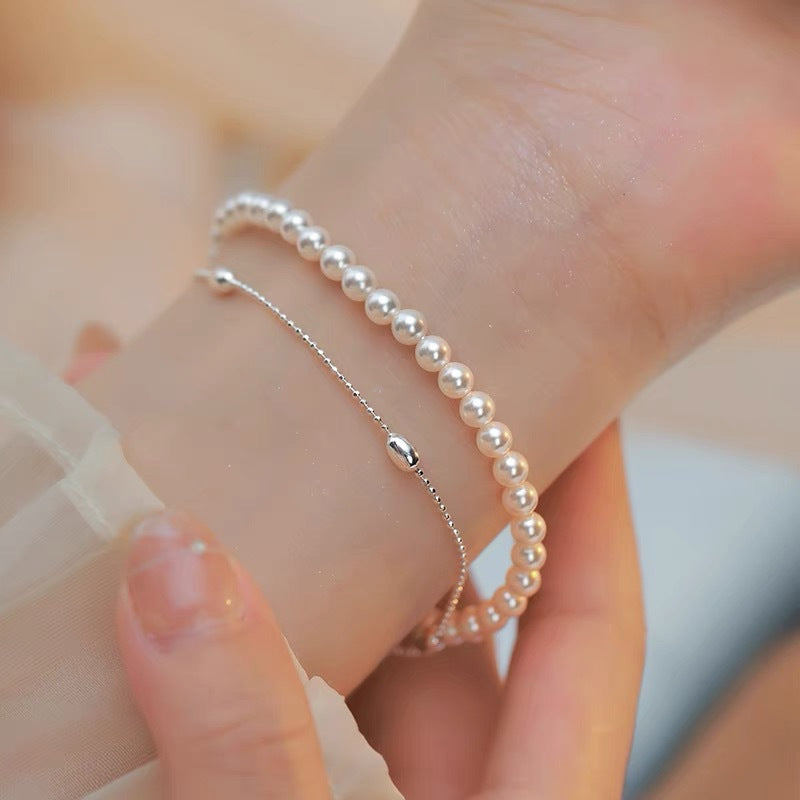Printemps et été cristal Bracelet Niche Design Gris clair de lune violet Asai Améthyste Bracel