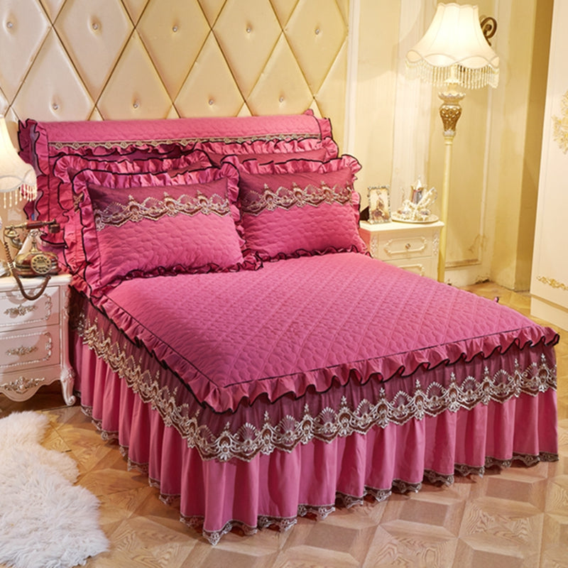 Jupe de lit en dentelle matelassée épaissée Plus coton Couverture de lit Simmons