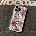 Étui téléphonique versatile transparent TPU Fleur
