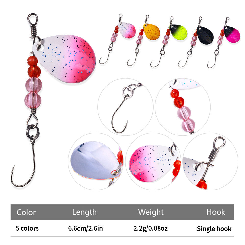Sequin simple crochet coloré Sequin poisson appât