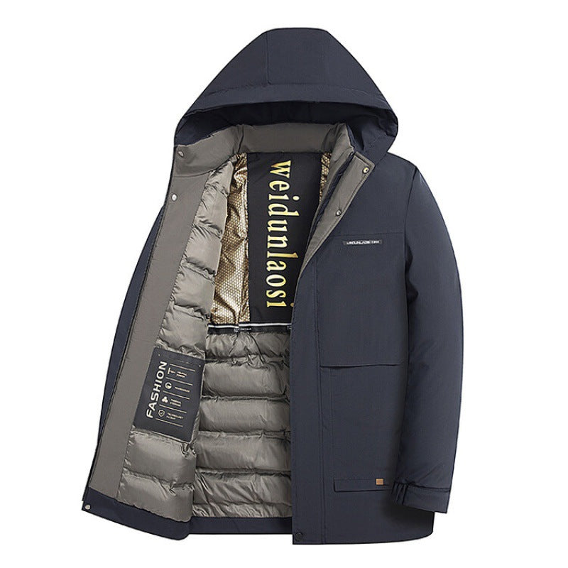 Veste rembourrée en velours d'hiver pour hommes Business Casual Down Coton rembourré
