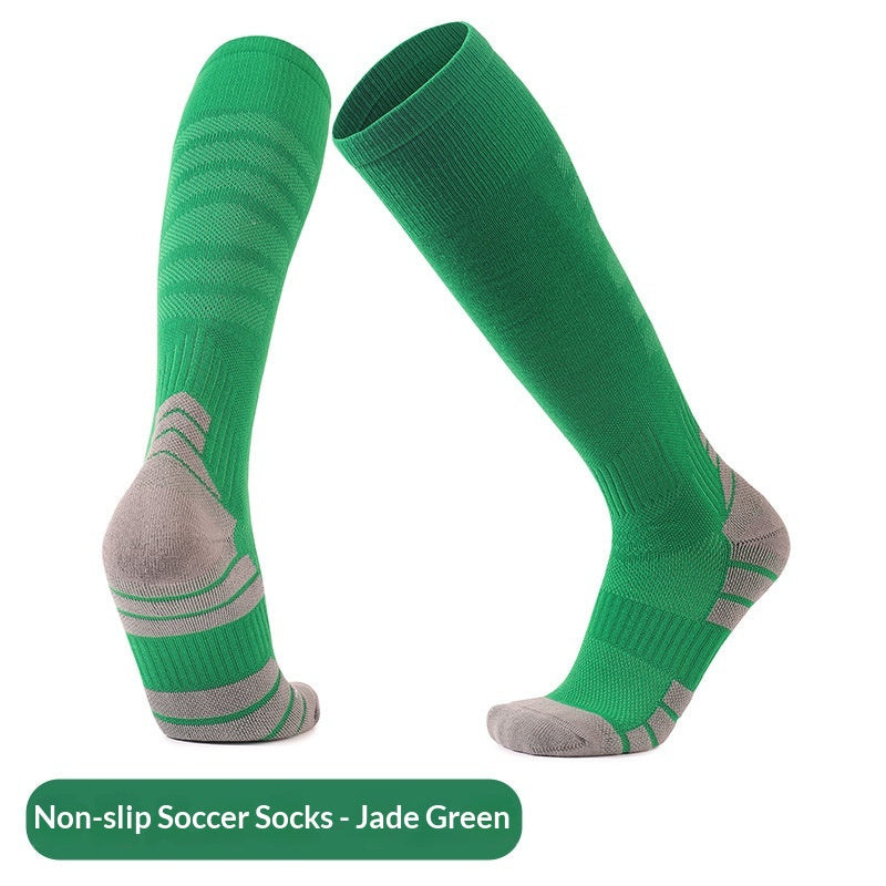 Chaussettes de sport à tube long Épaisseur Serviette sans glissade Fond Hommes Football Socks Sweat-