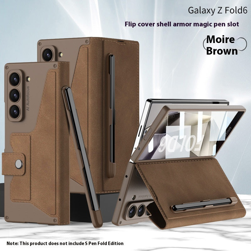 Étui de téléphone pliant ZFold6 Étui de téléphone en cuir