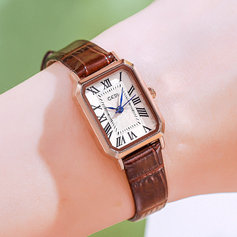 Rétro montre carrée ultra-proof pour femmes