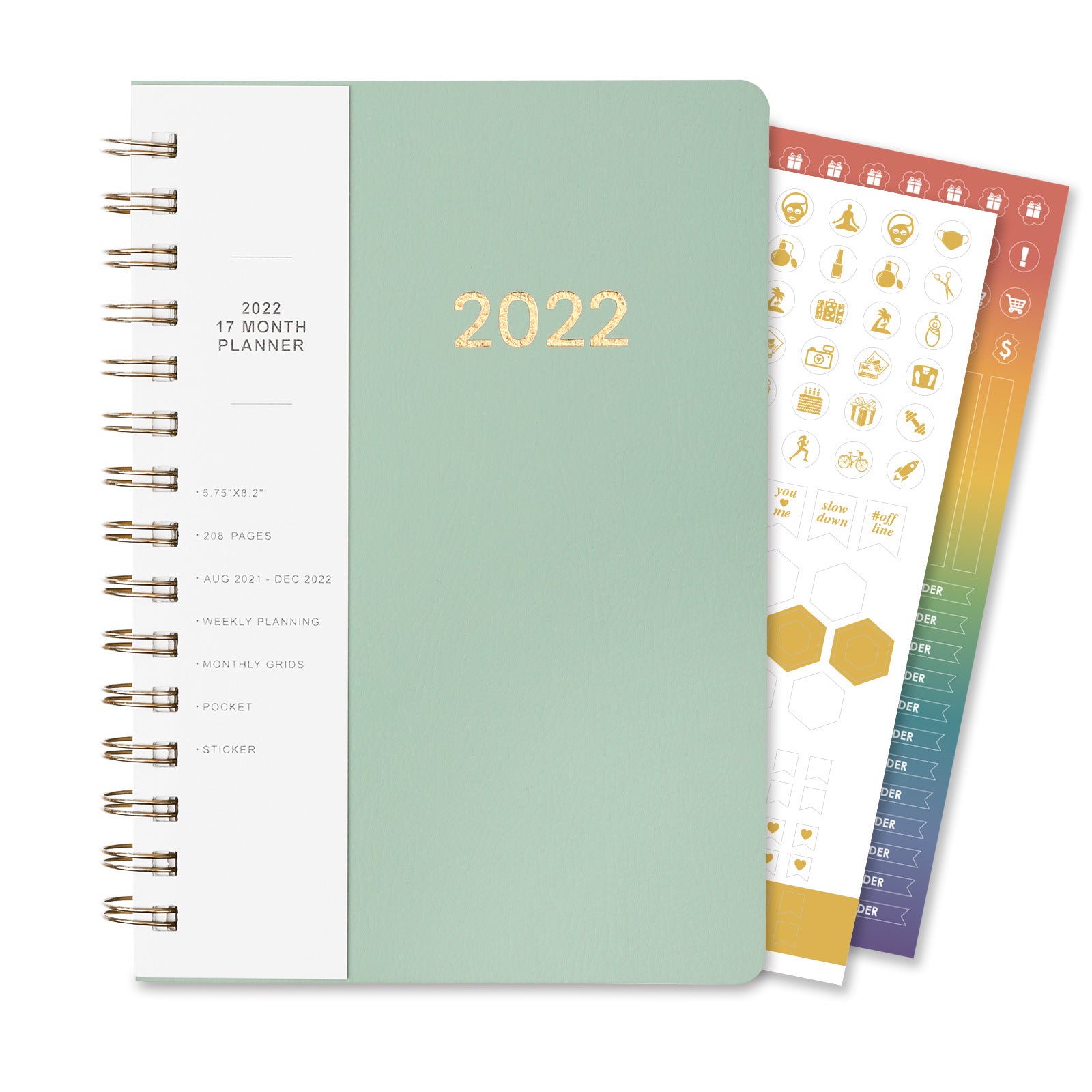 Anglais complet 365 jours Coil Calendrier annuel Plan étudiant Cahier