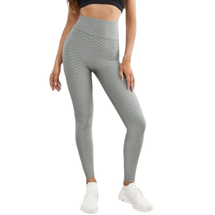 Pantalon de fitness stretch Jacquard High Waist Tight Exercice Pantalon de yoga