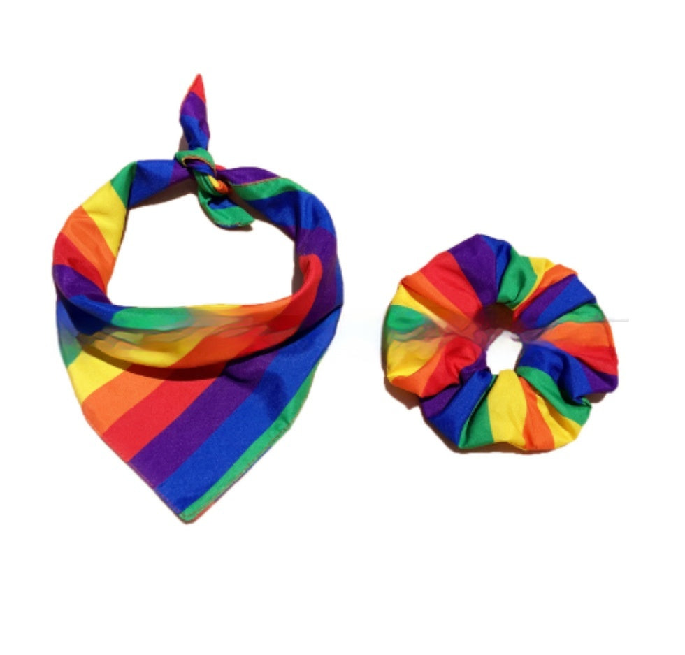 Polyester Rainbow Bar Serviette carrée Hiphop de plein air Vent Grand Intestine Polyester Coton Ha