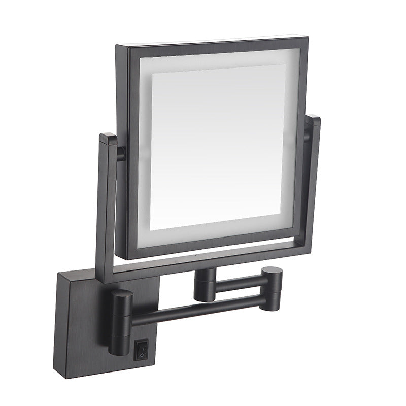 Miroir de maquillage LED double face à quatre faces avec lumières pliables extensibles Mir monoface