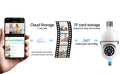 WiFi Intérieur E27 Caméra de sécurité réseau 2K Ampoule de lumière coloré Smart Home Full HD IP Camer