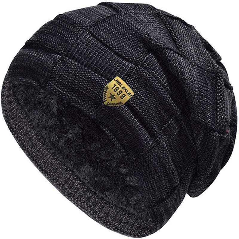 Leisure Chaud Manches Cap rembourré d'épaisseur Chapeau tricoté Pile Heap Cap