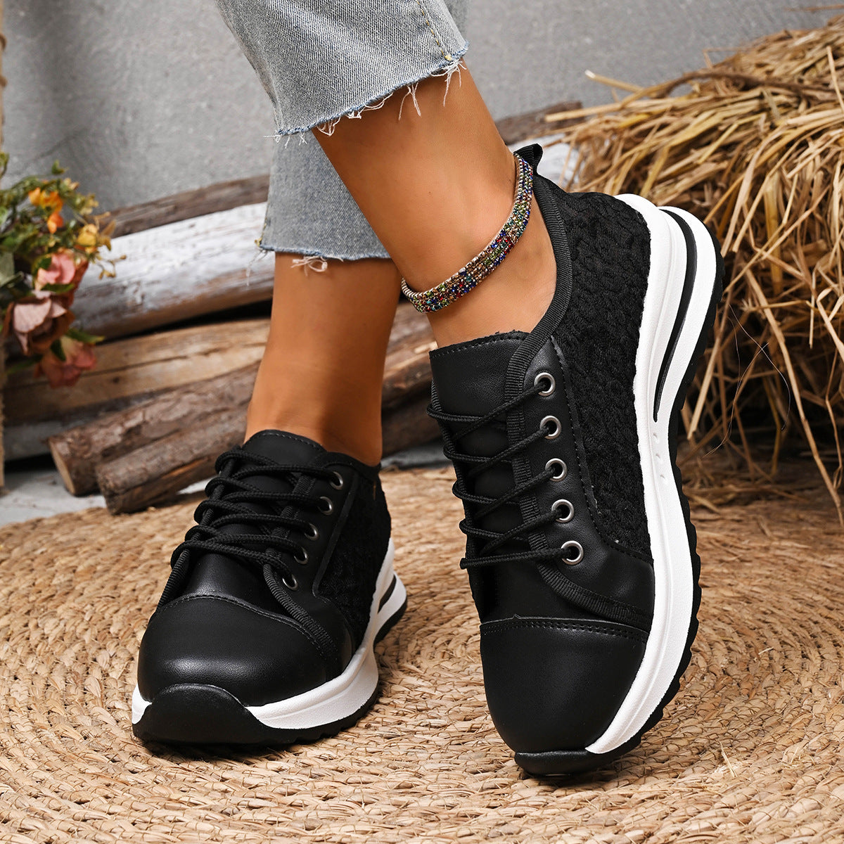 Femmes Pompes Casual Loafers avec un talon caché