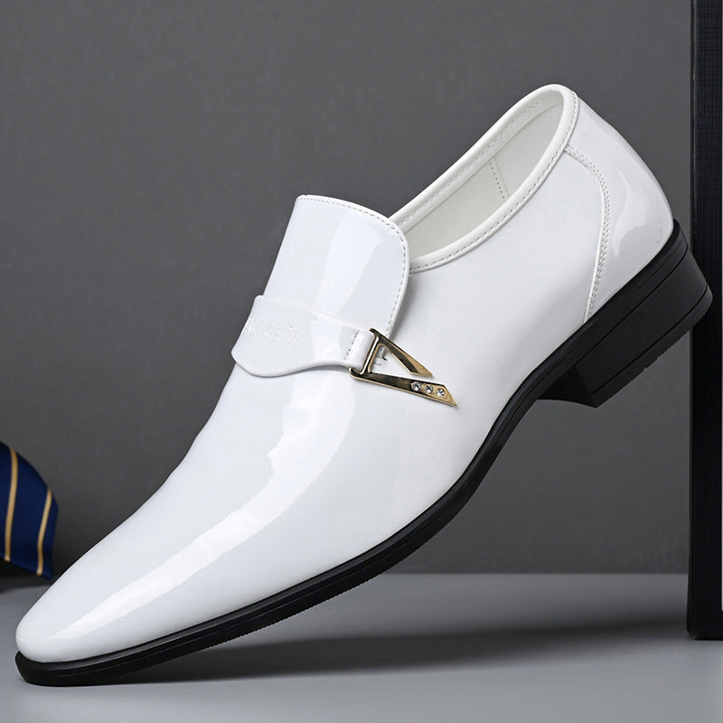 Chaussures en cuir classique casual homme pointu orteil Tout-appariement British Style Cuir