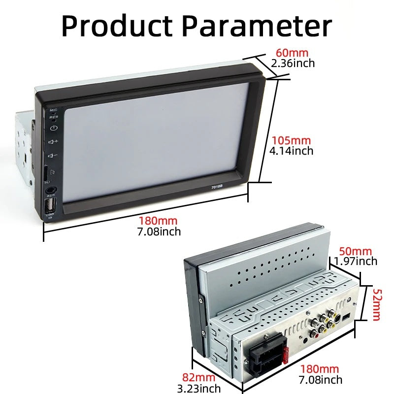 Système multimédia d'interconnexion de téléphone mobile MP5 monté sur véhicule