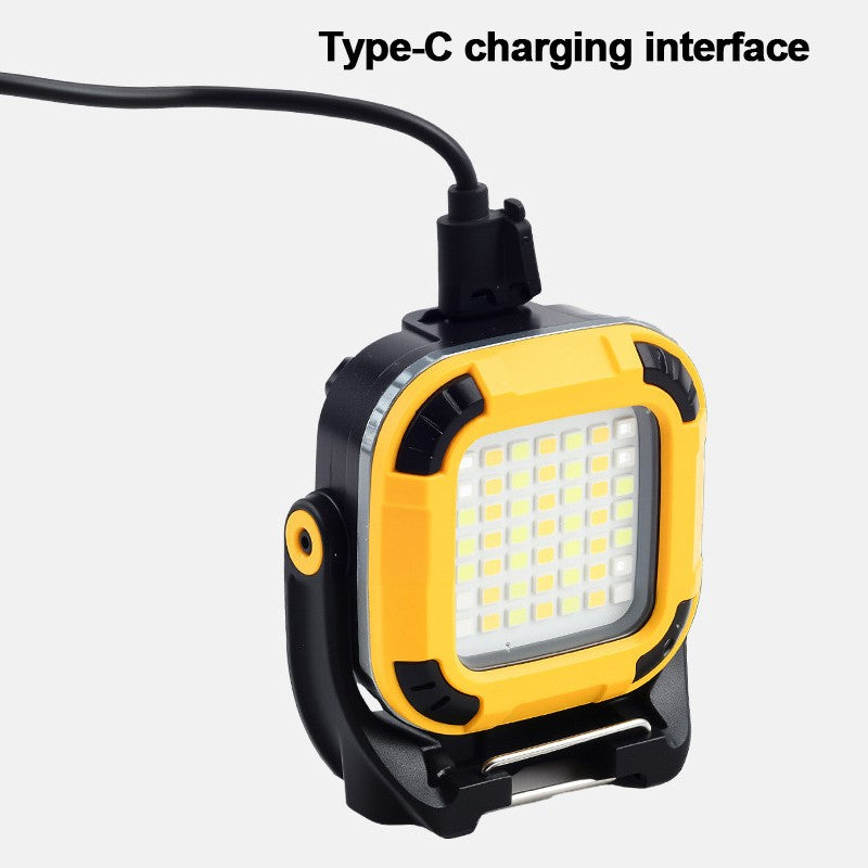 Lampe de travail LED rechargeable COB Super lumineux Projecteur portable étanche