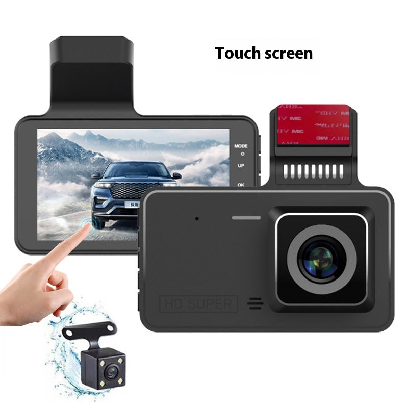 Enregistreur de conduite HD nuit Vision double objectif caché 4 pouces