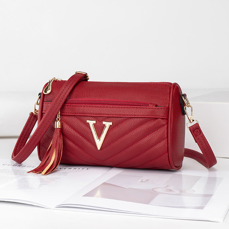 Sac à épaule rouge élégant et polyvalent