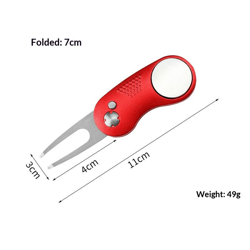Fourche de balle de golf pliante métal aluminium-main