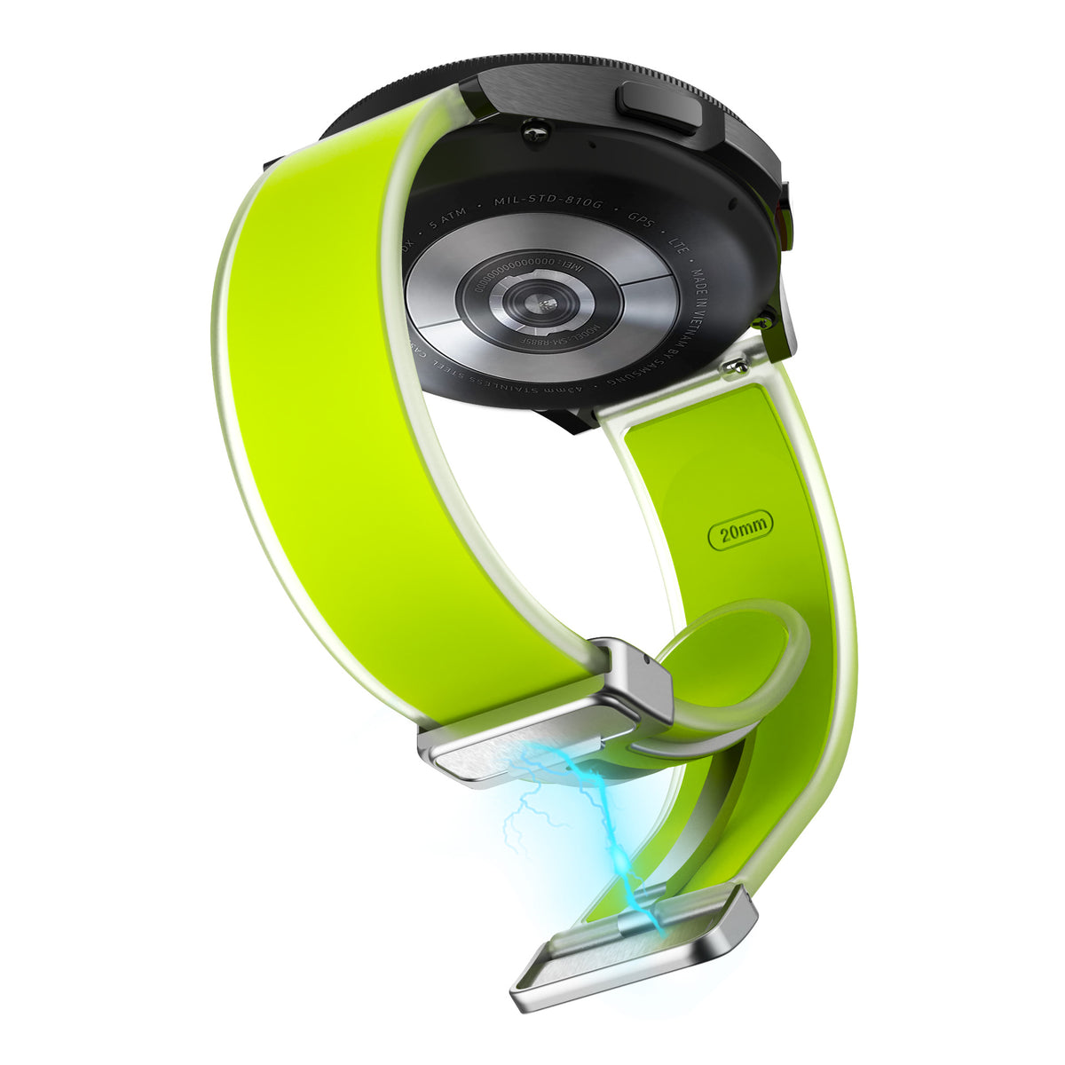 Bracelet en silicone transparent pliant magnétique universel
