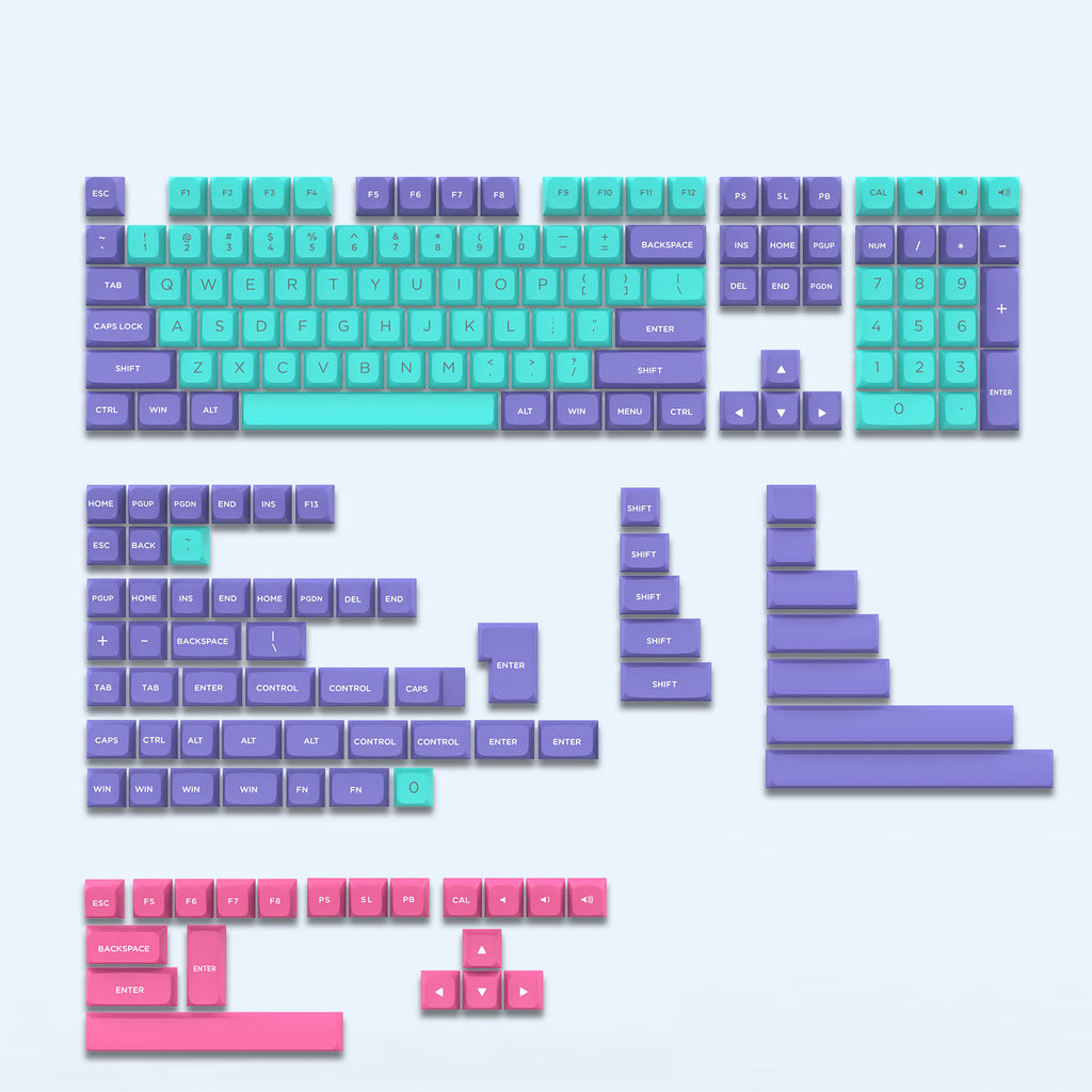 Clavier de jeu mécanique sans fil PBT de 184 clés
