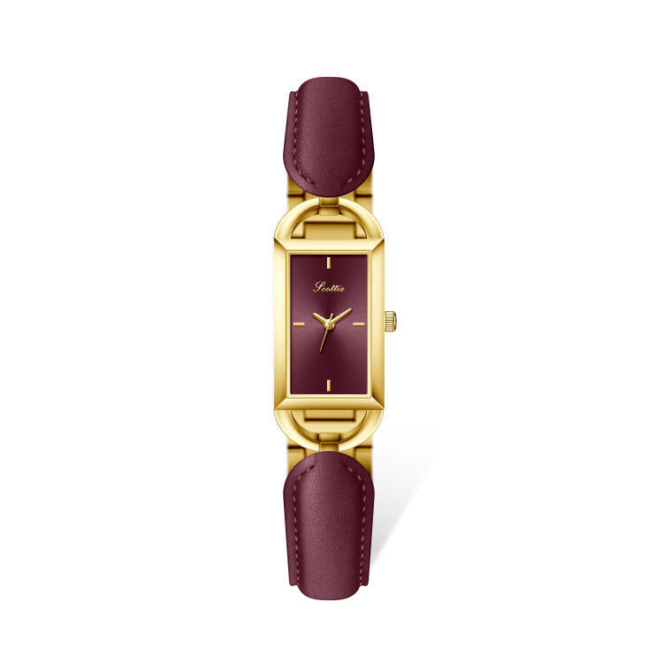Bracelet en cuir carré montre